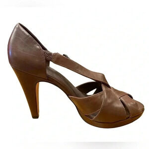 Banana Republic Brown Open Toe  Heels Size 7